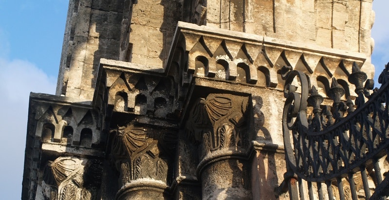 Columns at Cristobal Colon cemetery in Havana