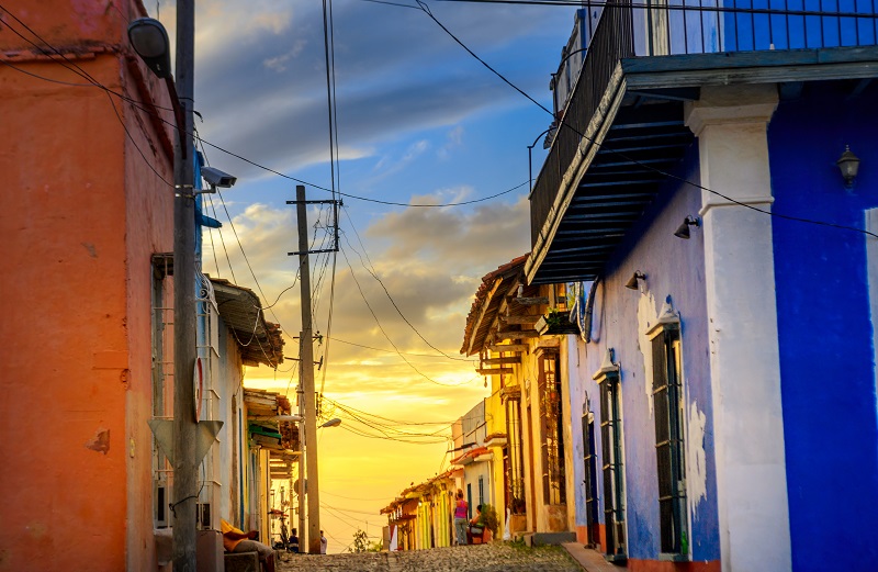 Colonial street in Cuba