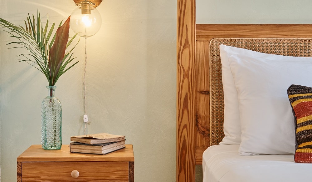 Bedside table and lamp in Cuba