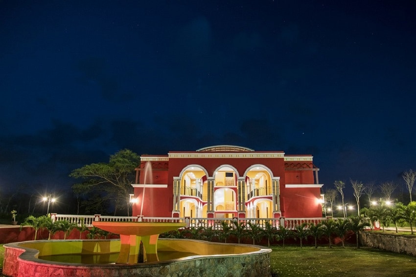 Hacienda at night