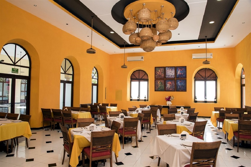 Colonial style restaurant in Mexico