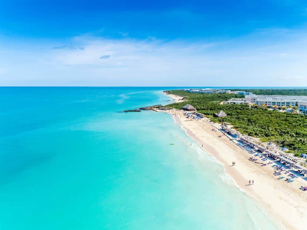 Cayos de Villa Clara Aerial view of beach