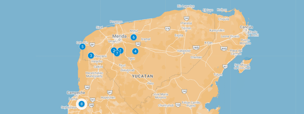 Hacienda Map Yucatan Peninsula
