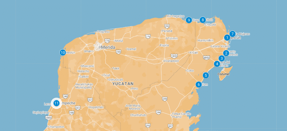 Yucatan Peninsula Beaches Mexico